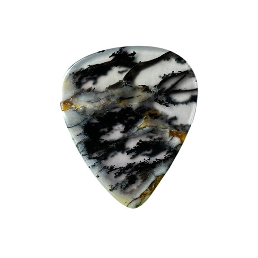 Dendritic Agate / Medium stone guitar pick / Acoustic / Electric Guitar Pick/ Signature Selection