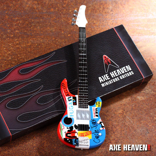 Michael Flea Balzary Signature Psycho Flea Miniature Bass Guitar Replica Collectible