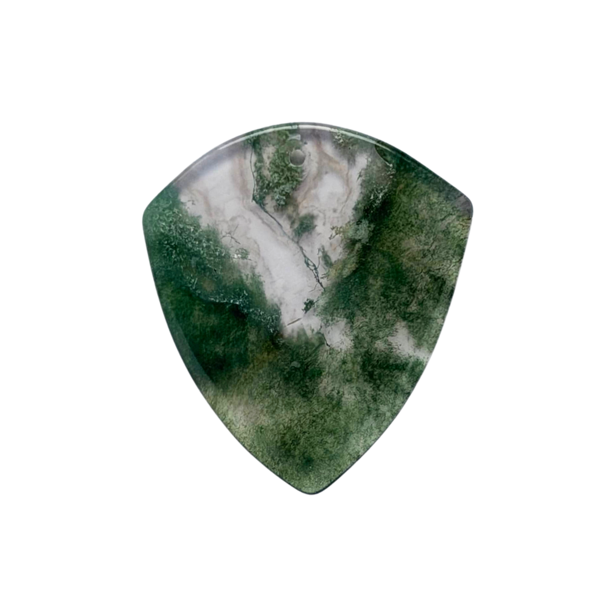 handmade flow stone guitar pick green moss agate
