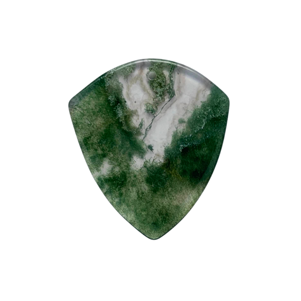 handmade flow stone guitar pick green moss agate