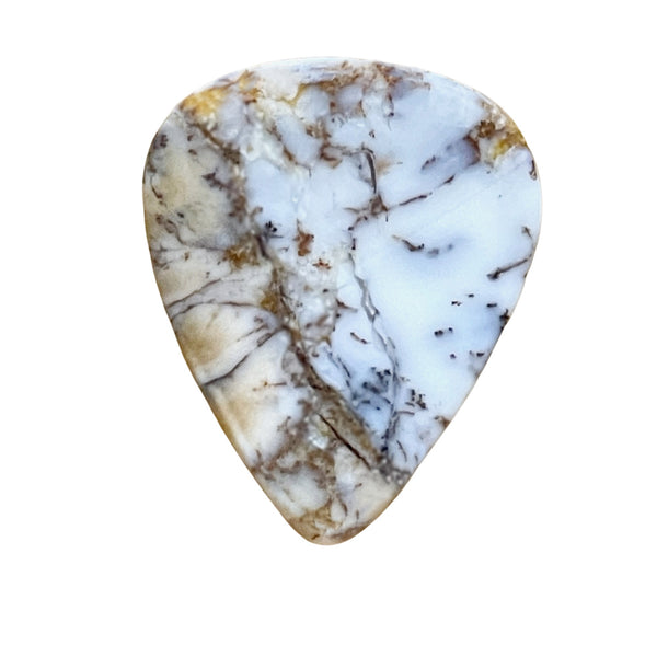 Dendritic Jasper Medium Standard Stone Guitar Pick 1.98 mm. Electric guitar pick. Item # 5225.